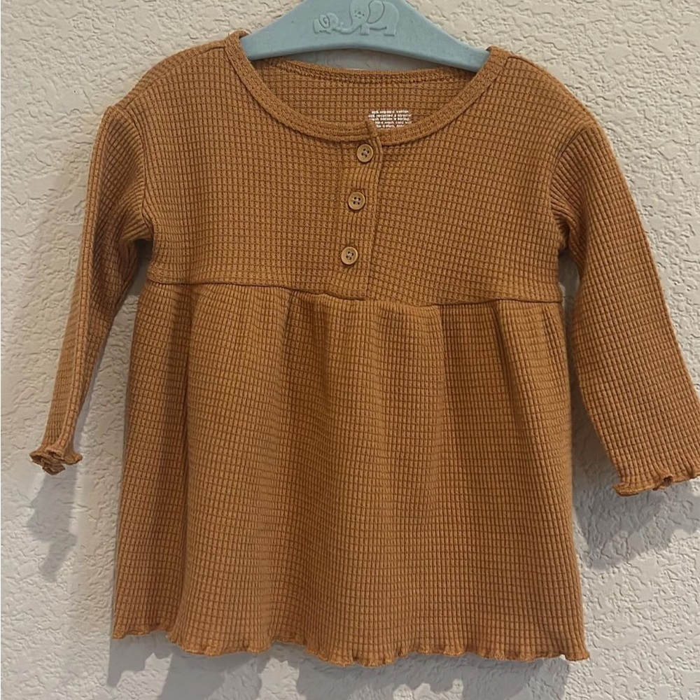 Little co organic waffle knit dress, 3 months